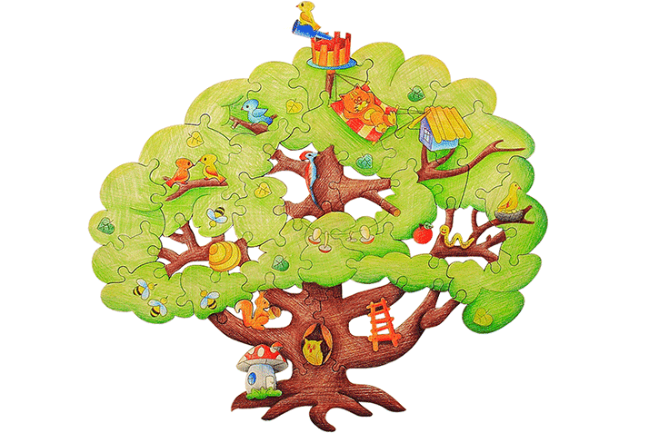 Деревянные пазлы Чудесное дерево | интернет магазин игрушек Happy Parents